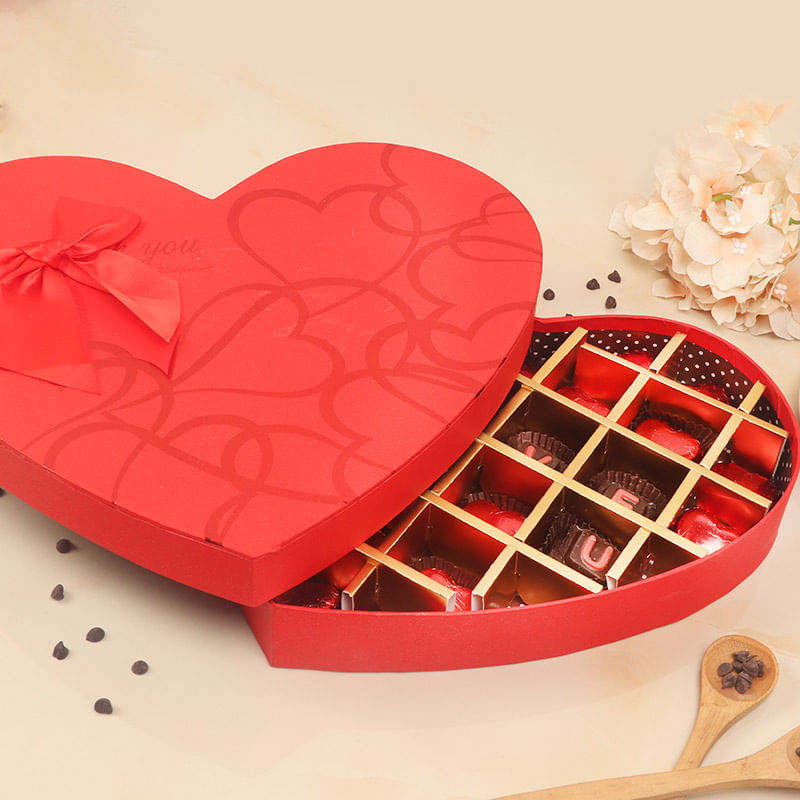 Heart Shaped Chocolates Gift Box